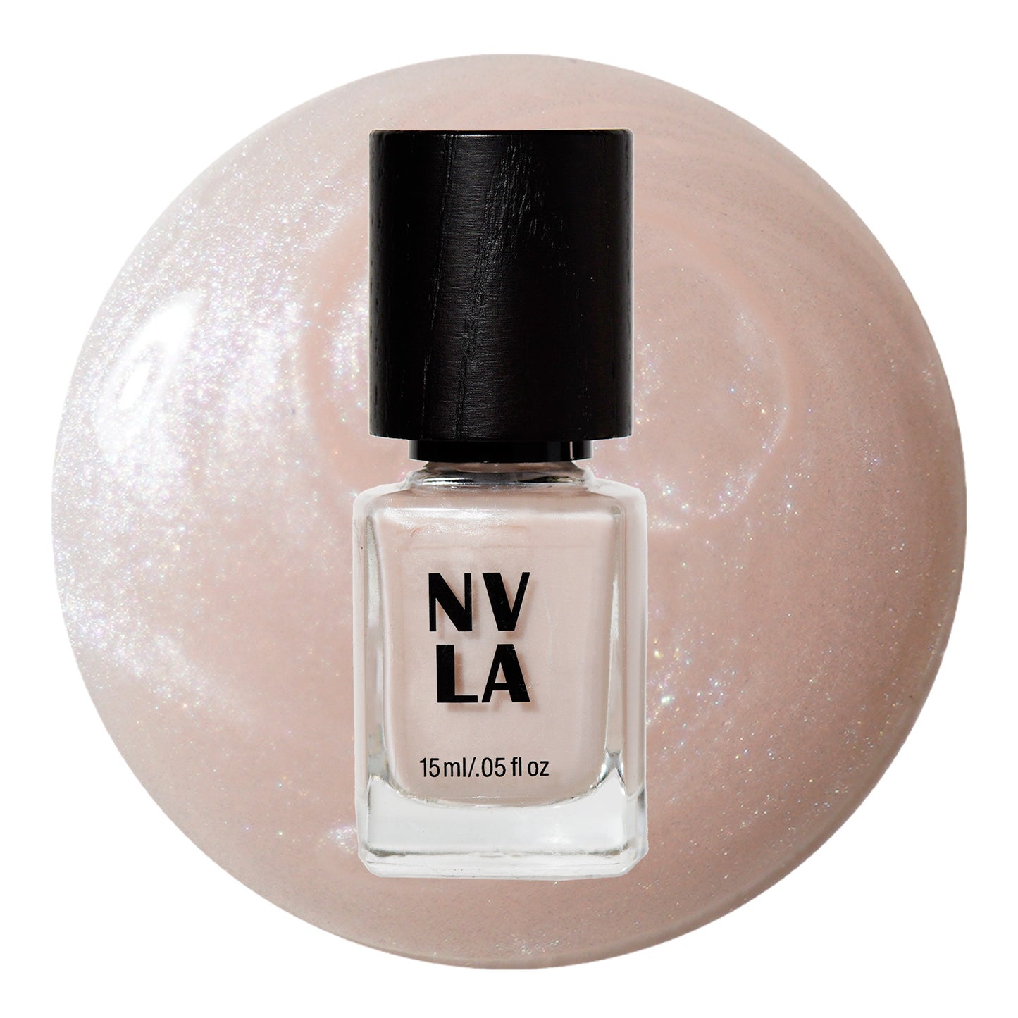 NVLA nail polish WILLOW'S BAY metallic light pink