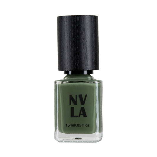 NVLA nail polish Saint Pierre Billionaire green grey