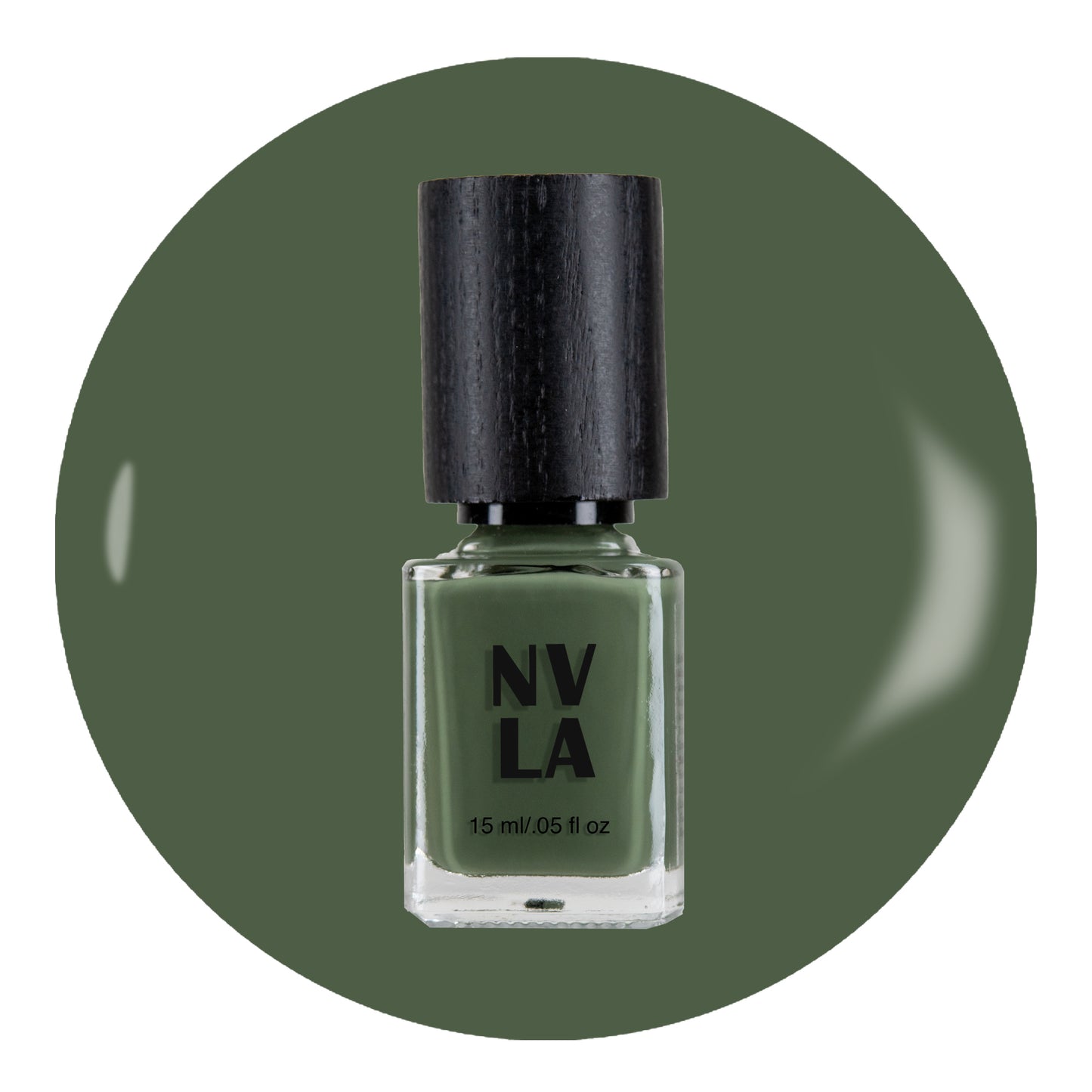NVLA nail polish Saint Pierre Billionaire green grey